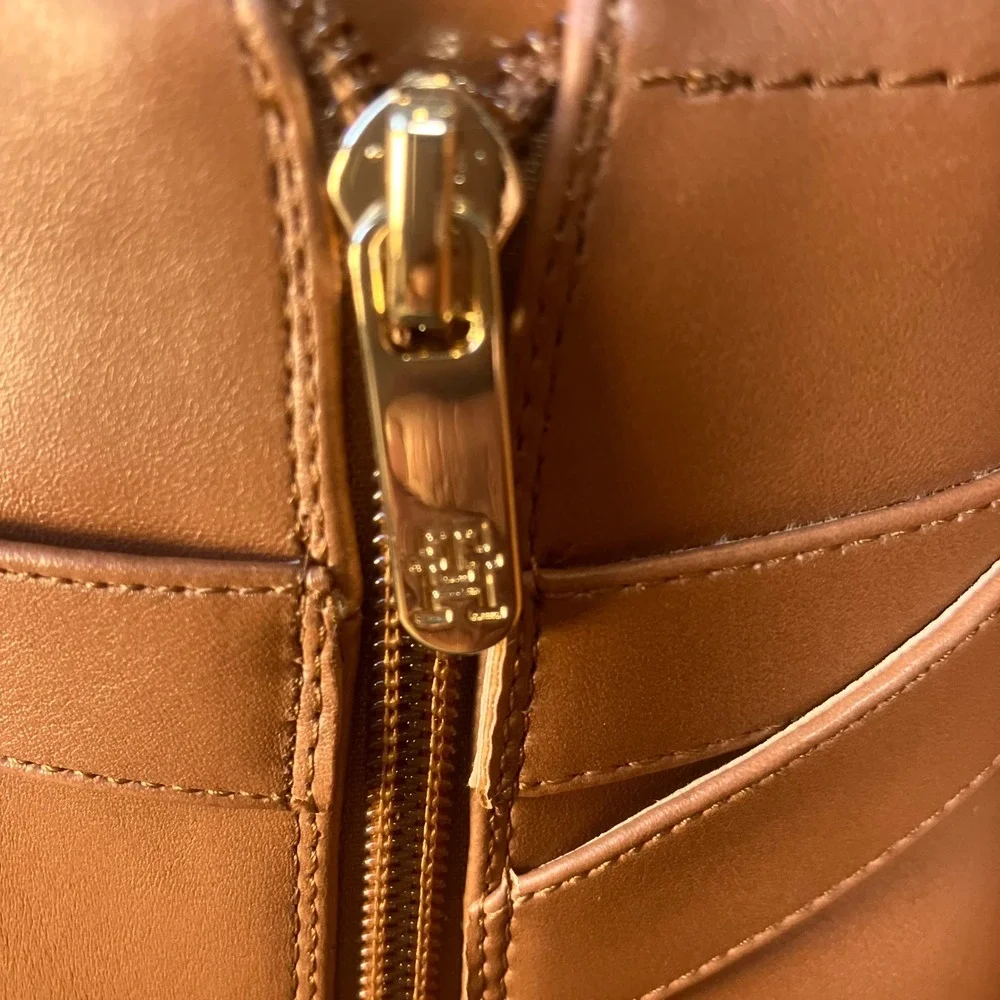 Tommy Hilfiger Ivaide Ankle Boots Tan Gold Buckle Side Zip 5.5 M NIB Orig $129 - Picture 9 of 14